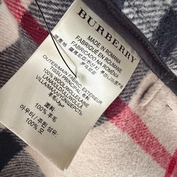 BURBERRY BRIT | Gray Wool Duffle Coat Fitted Toggle Closures Size US 6 - Picture 9 of 12